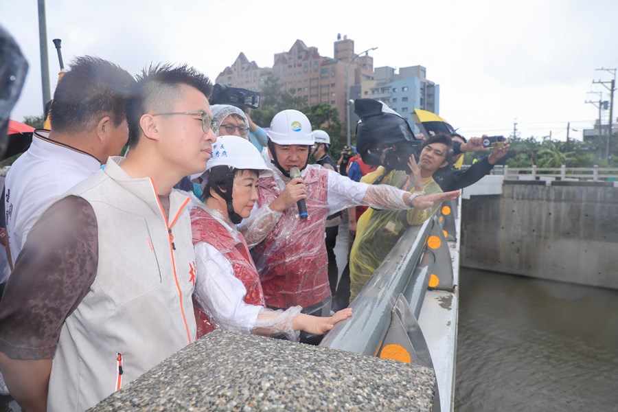 凱米颱風來襲 市長視察海線重大水利防洪工程 (南山截水溝) (7)