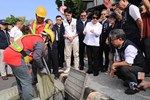 因應山陀兒颱風，盧市長視察加強清溝整備業務--TSAI (2)