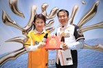 台中市長盧秀燕(左)與台南市長黃偉哲