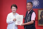 市長表揚西屯區西平里廖建森里長榮獲內政部國土署113年度「市區道路養護管理暨人行環境無障礙考評」地方貢獻獎