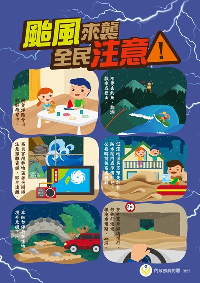 颱風來襲,全民注意!