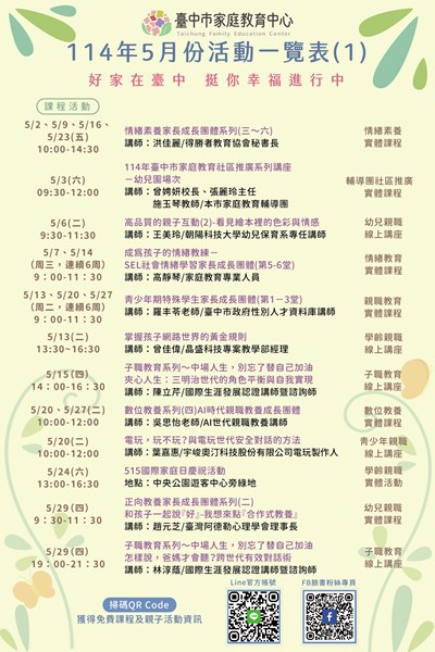 114年5月份活動一覽表(1)