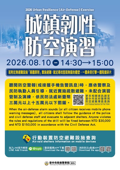 本市2026城鎮韌性（防空）演習圖卡1