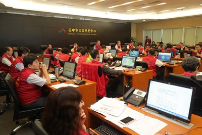 台中市梅姬颱風災害應變中心第三次工作會報