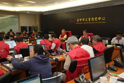 台中市梅姬颱風災害應變中心第四次工作會報 