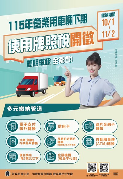 (115)年營業用車輛下期使用牌照稅