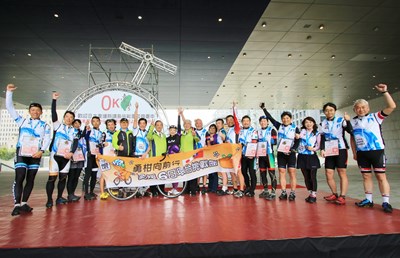 「0K台灣 台中出發」日本愛媛縣自行車挑戰團環台完騎歡迎儀式