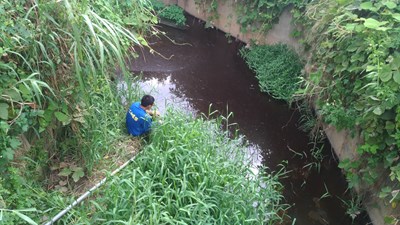 大甲溪支流遭偷倒化學廢油 中市府即時抽除並將嫌犯移送法辦