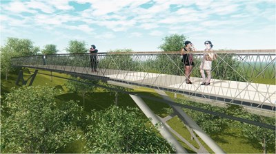 東勢河濱公園新闢環園人行道與自行車道 明年2月完工