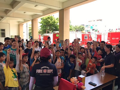 中市暑期消防營 學童遊戲中學習防災知識