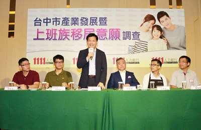 1111人力銀行民調公布 台中留鄉率84.3%居全台之冠
