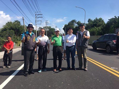 海線第一條示範道路 外埔中山路路平提前完工