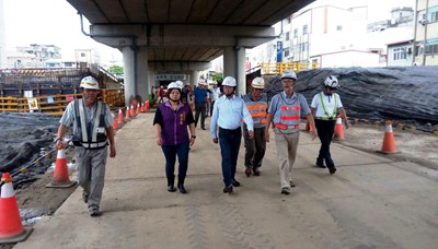 因應颱風季 中市府稽查沙鹿陸橋改建工程