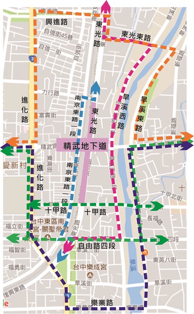 配合學校開學日    精武路地下道延後至9月9日凌晨封閉施工