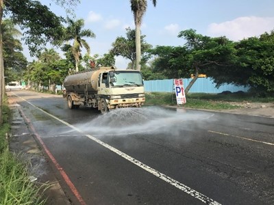 中市建主要道路洗掃路網 減少道路揚塵改善空汙