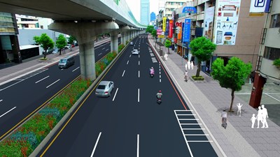營造捷運綠廊 文心路人本步道與路平工程11月啟動