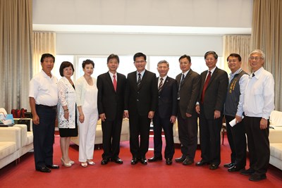 亞洲台商會總會長拜訪 林市長再度力邀亞洲台商年會到台中舉行