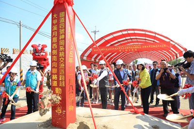 花博聯外道路月眉西側南向橋梁動工 林市長盼均衡區域發展