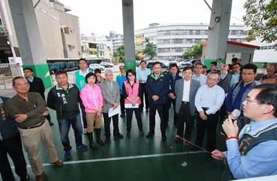 立法院交通委員會考察台中地區交通建設-益民國小停車場規劃情形