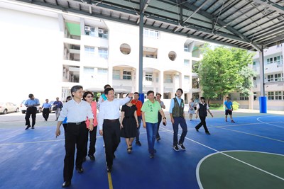 林市長視察立新國中多功能活動中心及公用地下停車場興建工程預定地