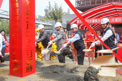 綠川民權至復興路段改善工程動工 串聯綠空鐵道 營造水岸新亮點