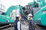 建設局長視察大智路貫通工程(大智慧學苑大樓樓層拆除)