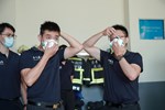 專責救護隊人員、車輛防疫措施介紹(防疫物資、救護車包膜、防疫人員穿脫、清消工作)