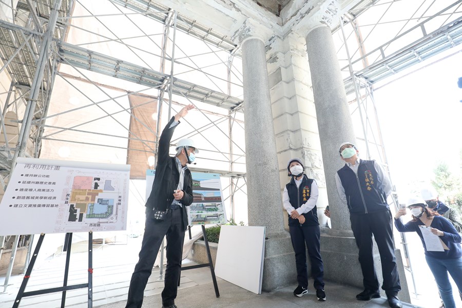 勘查台中州廳修復工程進度