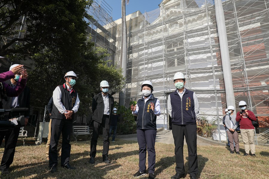 勘查台中州廳修復工程進度