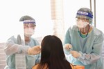 視察北區美麗殿社區前進指揮所快篩站