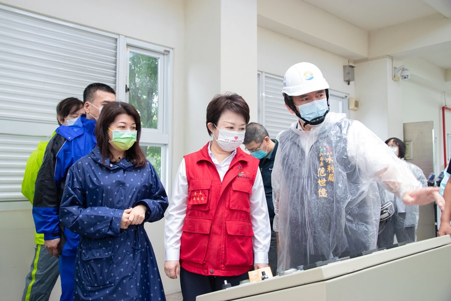 市長視察烏日區五張犁抽水站整備情形