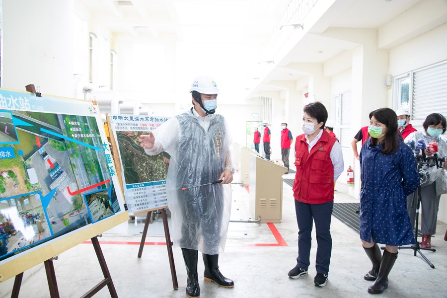 市長視察烏日區五張犁抽水站整備情形