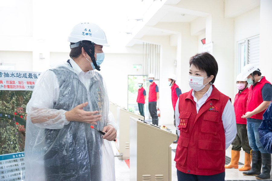 市長視察烏日區五張犁抽水站整備情形