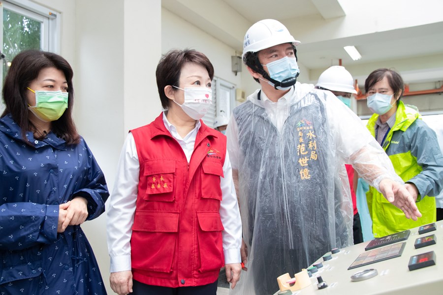 市長視察烏日區五張犁抽水站整備情形