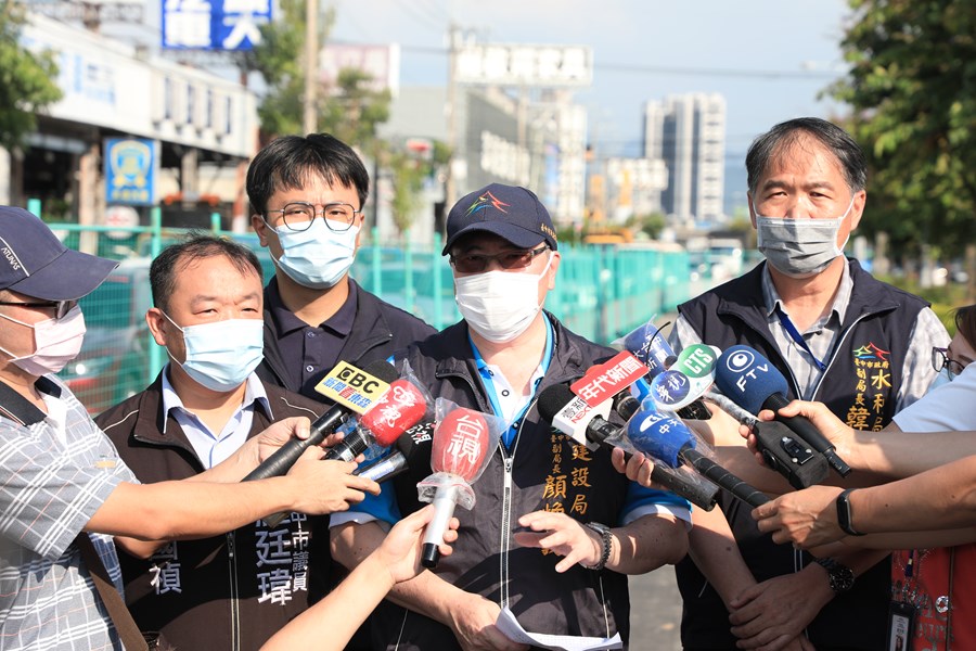 文心南路道路封閉及檢測視察