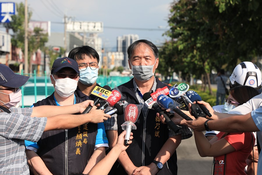 文心南路道路封閉及檢測視察