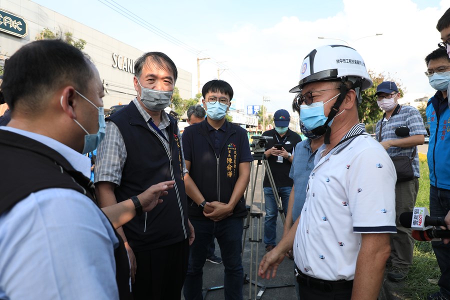 文心南路道路封閉及檢測視察