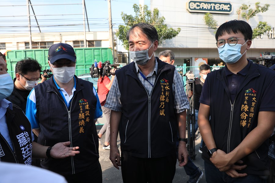 文心南路道路封閉及檢測視察