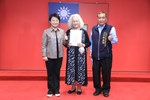 市長頒發榮譽獎章給本市市民-林詹珍妹  女士--林詹珍妹獲第59屆金馬獎最佳女配角獎
