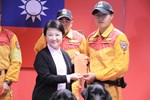 表揚臺中市政府消防局特搜大隊赴土耳其支援地震救災--莊項評隊員